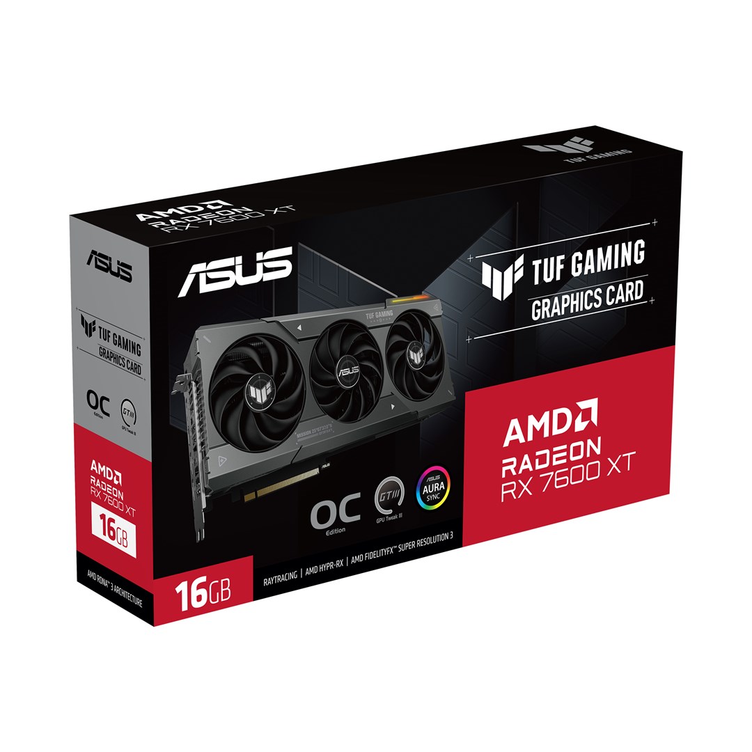 Kartë grafike ASUS TUF Gaming AMD Radeon RX 7600 XT, 16 GB GDDR6