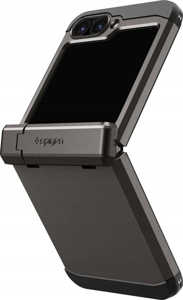 Kuti mbrojtëse Spigen Tough Armor Pro për Galaxy Z Flip 6, me mbajtëse, gunmetal