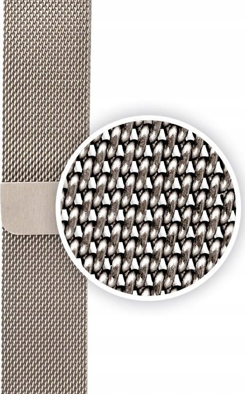 Rrip ore Crong Milano Steel për Apple Watch, çelik inox, 42/44/45/49 mm, ngjyrë shampanjë