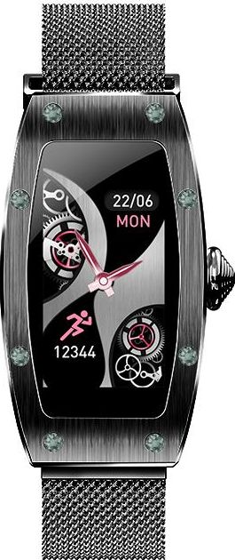 Orë inteligjente Kumi K18, sportive, për gra, e zezë