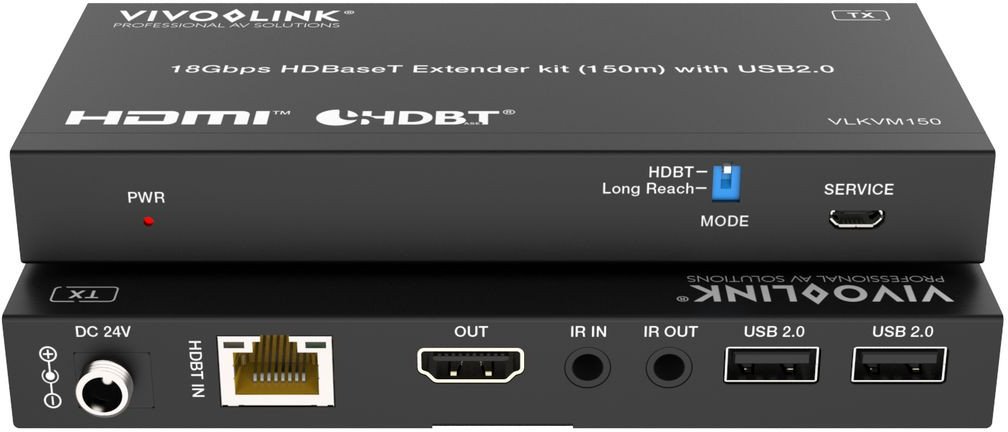 Kit transmetimi VivoLink HDBaseT KVM 18Gbps, 150m, i zi
