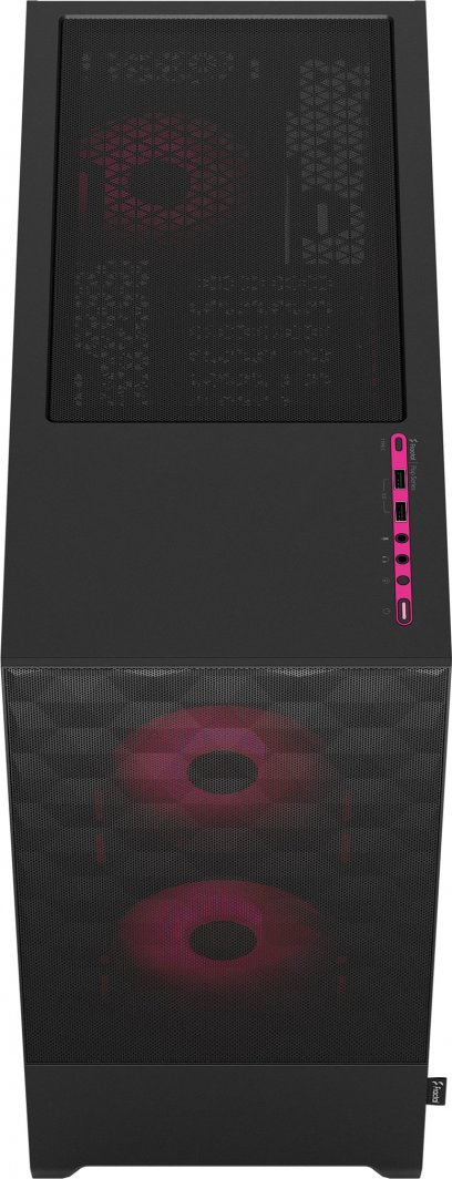 Kasë Pop Air RGB TG (FD-C-POR1A-03), e zezë/rozë