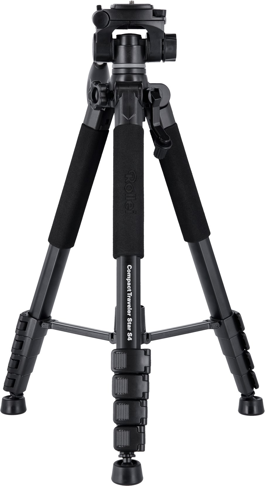 Tripod fotografik Rollei Compact Traveler Star S4, i lehtë, kompakt, i zi