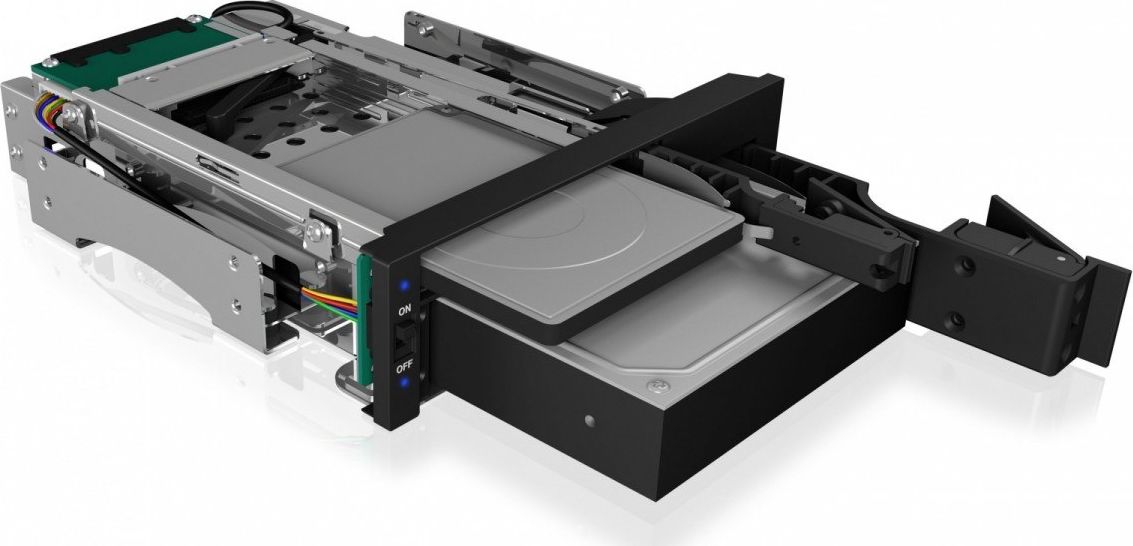 Bay за дискови Icy Box IB-173SSK, 2.5\"/3.5\" SATA SAS, 5.25\", црн