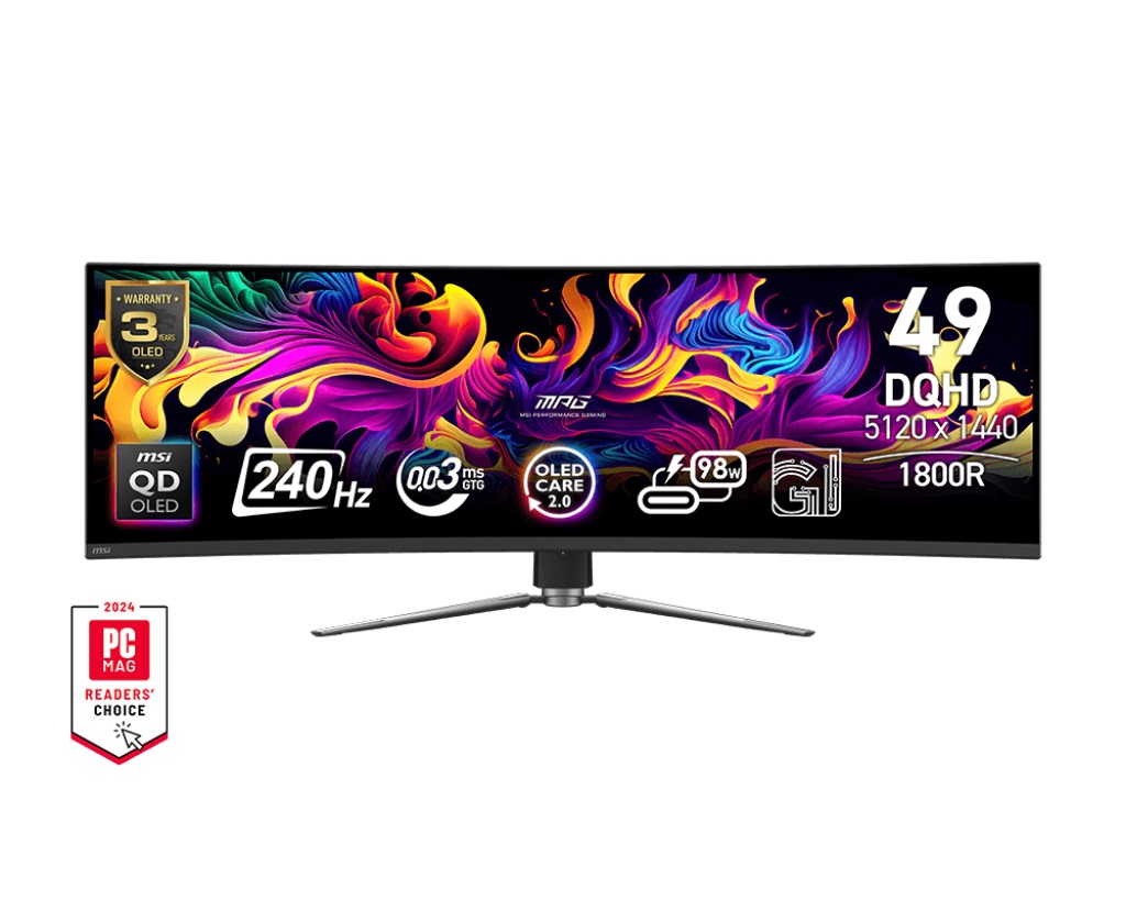 Monitor MSI MPG 491CQPX QD-OLED, 49", DQHD, 240Hz, 0.03ms, i zi