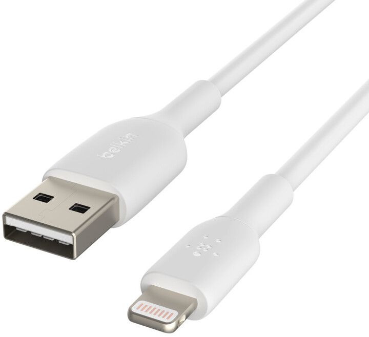 Kabllo Belkin, USB-A - Lightning, M/M, MFi, 1m, e bardhë