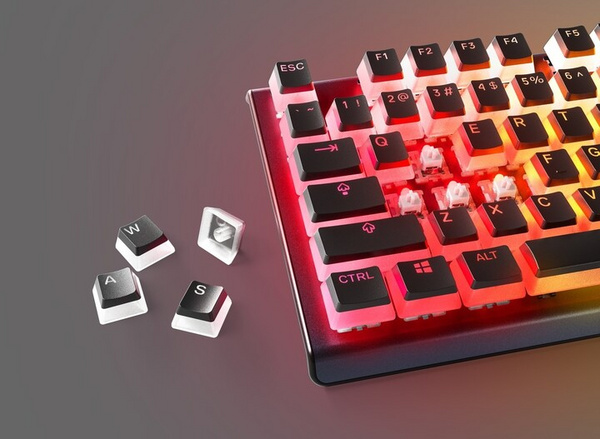 Taste SteelSeries PrismCaps, PBT, 120 copë, US, të zeza