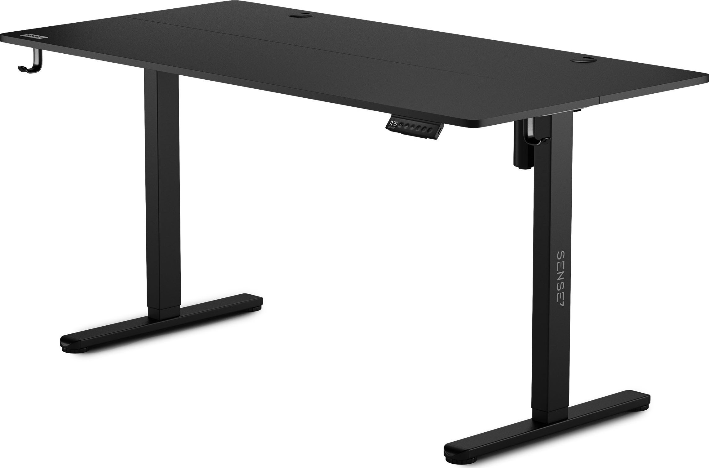 Маса SENSE7 Nojo, 140cm x 70cm, електрична, црна боја