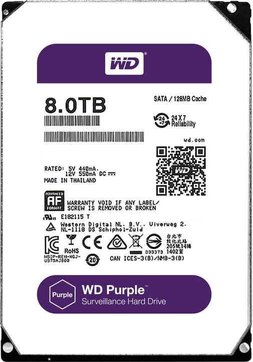 Disk i brendshëm WD WD80PUZX, 8TB