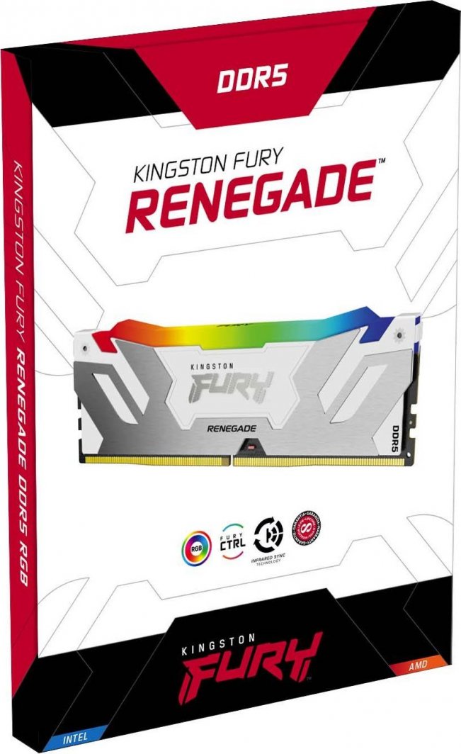 Memorie Kingston Fury Renegade RGB, DDR5, 32 GB, 6000 MHz, CL32, KF560C32RWAK2-32