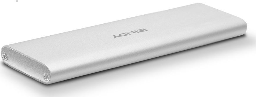 Kuti eksterne për SSD Lindy M.2 SATA Enclosure 43332, USB C 3.2 Gen 2, alumini, e zezë