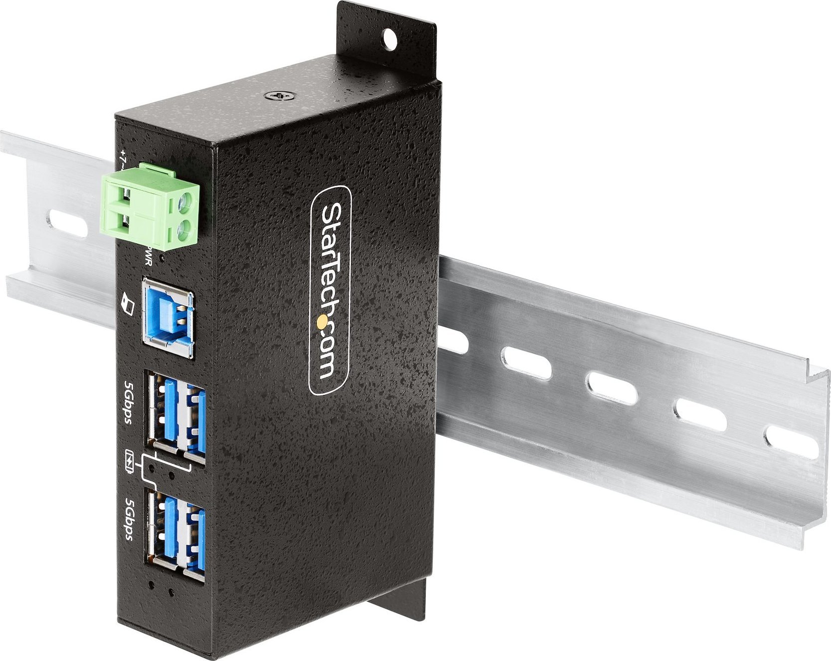 Hub industrial USB StarTech 5G4AINDRM, 4 porta USB 3.2 Gen 1, montim DIN, i zi