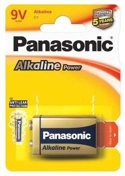 Panasonic 9V алкална батерија, 1 парче