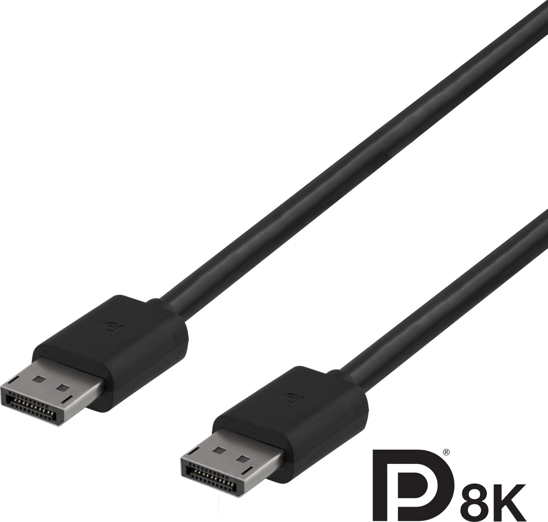 Видео кабел Deltaco DP8K-1020-K, DisplayPort 1.4, 2m, црн