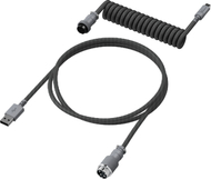 Kabllo spiralë USB HyperX, USB C në USB A, 5 pin aviator, gri