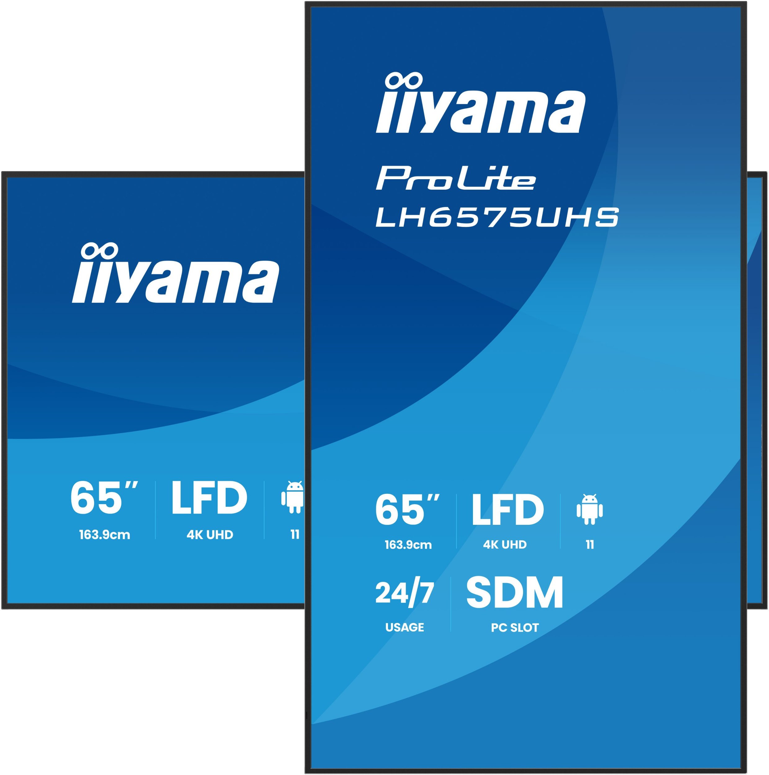 Ekran profesional Iiyama LH6575UHS-B2AG, 65", 4K Ultra HD, Wi-Fi, i zi