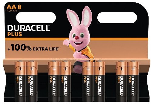 Bateri njëpërdorimshe Duracell Plus AA, alkaline