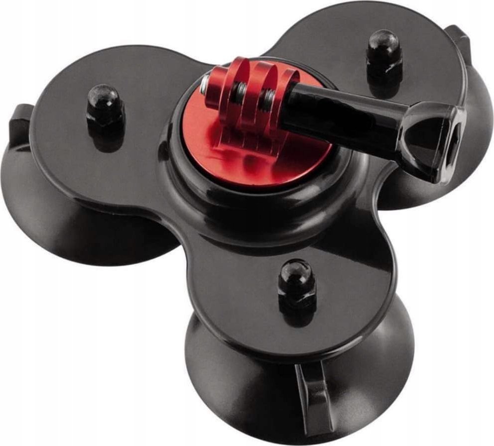 Цврст држач за стакло SJCAM Strong со три чашки за вшмукување, за камера за акција, црн