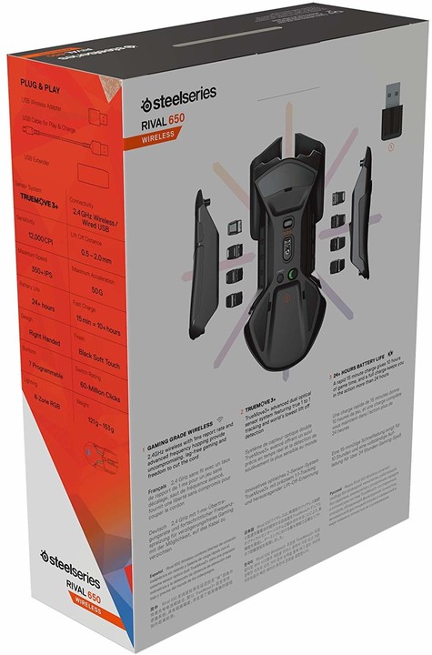 Maus SteelSeries Rival 650 Wireless, i zi