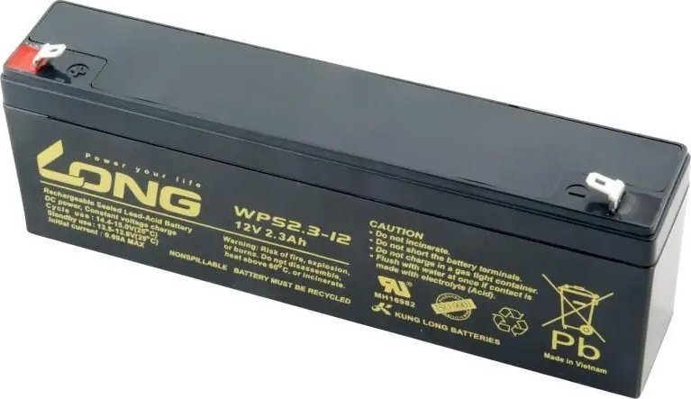 Оловна батерија Long WPS2.3-12, 12V, 2.3Ah, црна