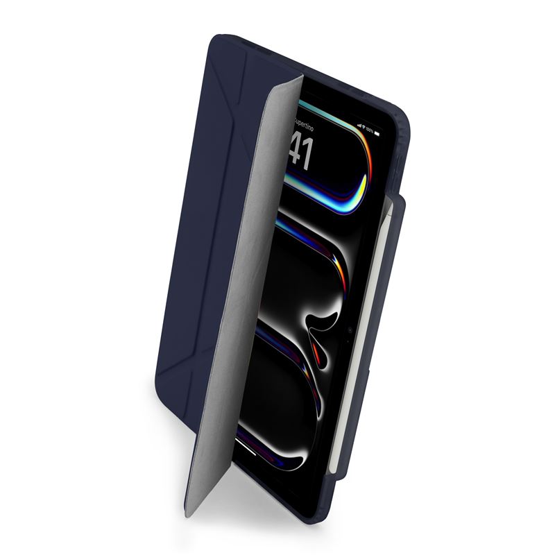 Mbrojtëse për celular Pipetto Origami No3 për iPad Pro 13" M4 (2024), e kaltër e errët