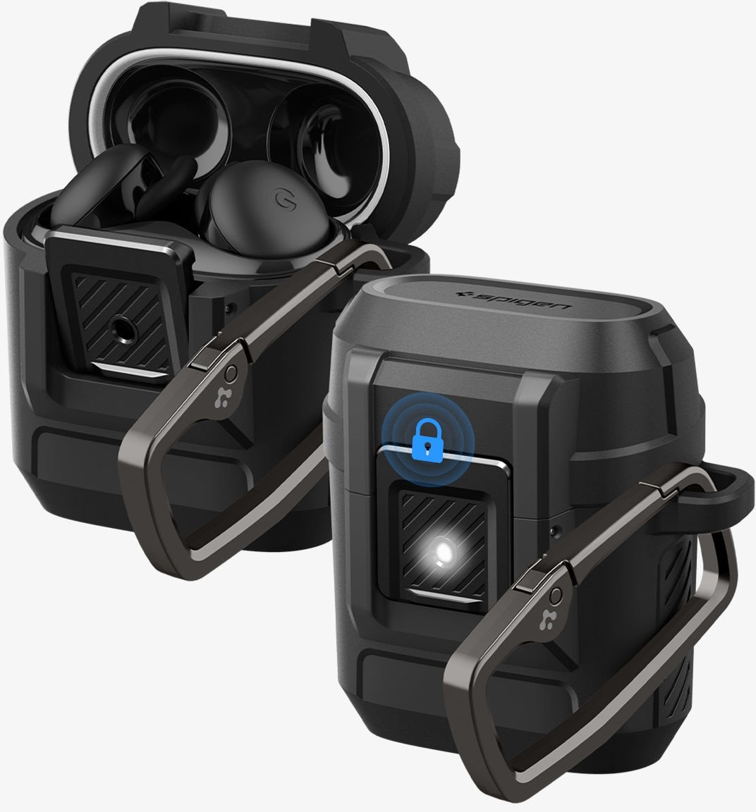 Mbulesë Spigen Lock Fit për Google Pixel Buds 2A, mat, e zezë