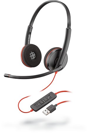 Kufje Plantronics Blackwire C3220 USB-A, të zeza