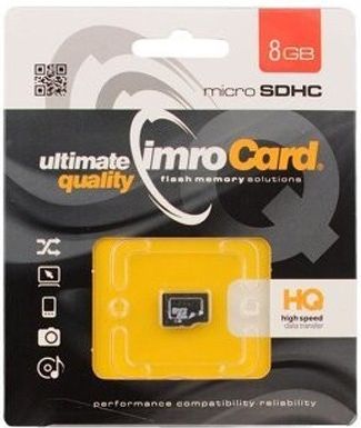 Мемориска картичка Imro MicroSDHC (10/8G), 8 GB, класа 10
