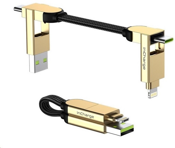 Kabllo Rolling Square inCharge X, 6në1, bezhë