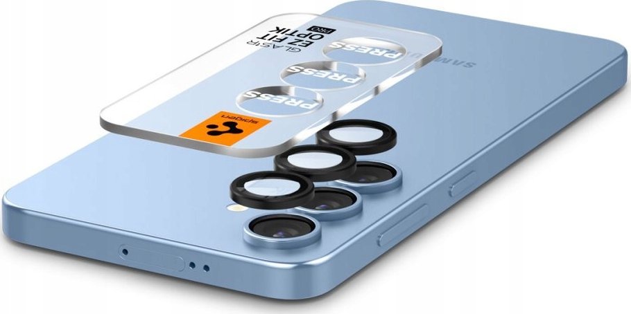 Mbrojtës kamere Spigen Glass tR EZ Fit Optik Pro HD, 2 copë, për Samsung Galaxy S25, i zi