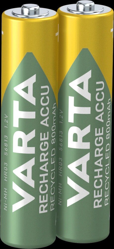 Bateri të rikarikueshme AAA Varta Recycled 56813101402, NiMH 800mAh, 1.2V, paketim 2 copë