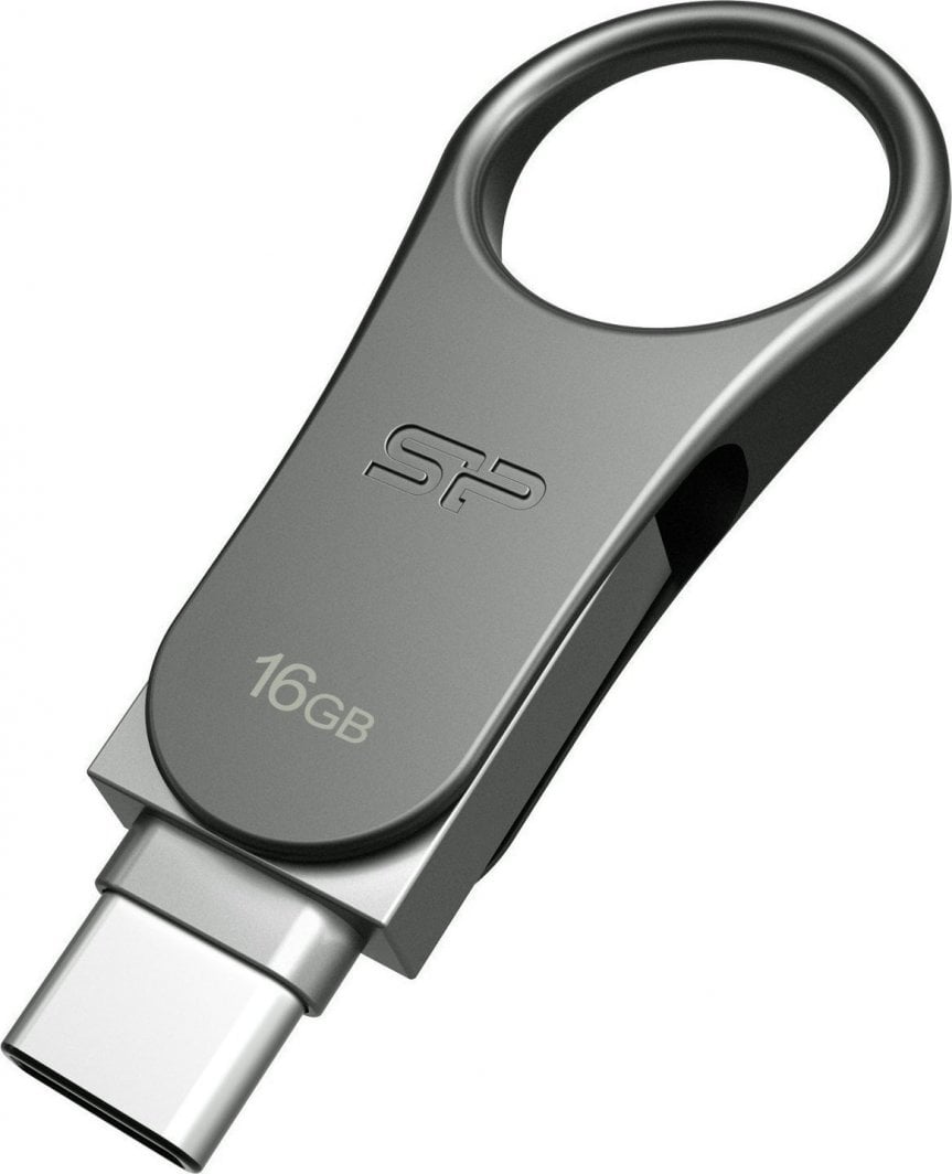 USB Silicon Power Mobile C80, 16GB, USB 3.2 Gen 1 Type C, argjendtë