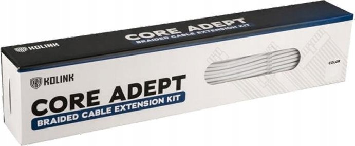 Сет продолжни кабли Kolink Core Adept, плетени, 35cm, бел