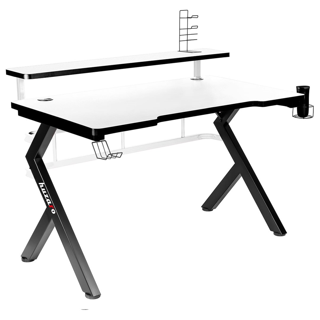 Tavolinë lojërash Huzaro Hero 5.0, 120x60 cm, e bardhë