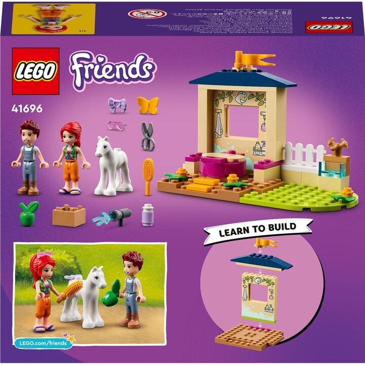 Set lodër LEGO® Friends 41696 Pony cleaning in the stable, 60 pjesë