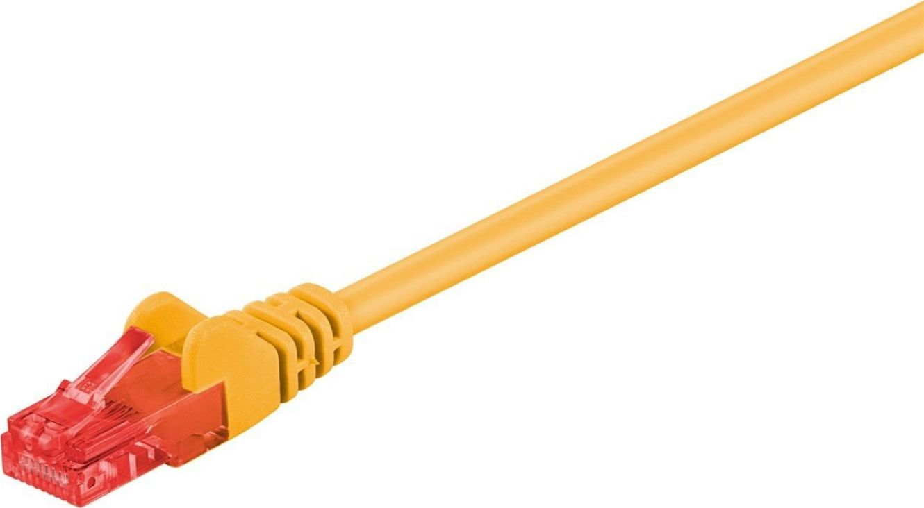 Kabllo rrjeti Goobay Wentronic, CAT6, U/UTP, 3m, e verdhë