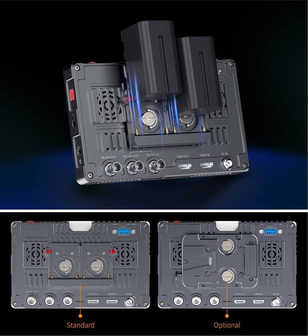 Професионален монитор Feelworld S7, 7\" FHD, 4K HDMI 12G SDI, црн