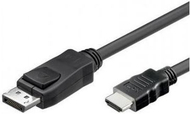 Kabllo Techly DisplayPort - HDMI, 1m, e zezë