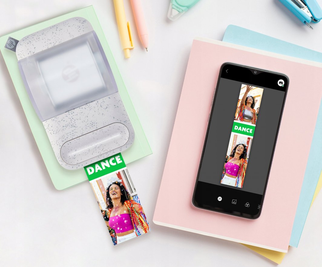 Printer për etiketa dhe foto HP Sprocket Panorama, Bluetooth, rozë