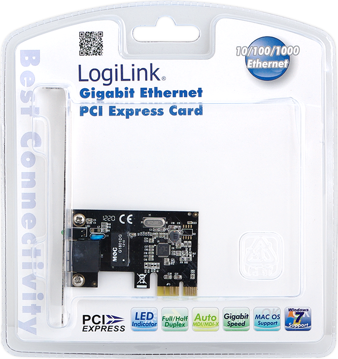 Kartë rrjeti LogiLink PC0029A, PCI Express, Gigabit 2000 Mb/s, e zezë