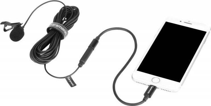 Mikrofon lavalier Saramonic LavMicro U1B, Lightning për iPhone, kabllo 6m, i zi