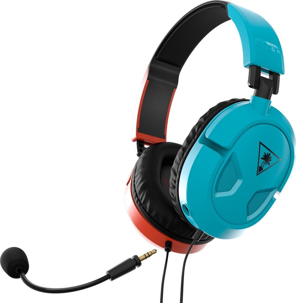 Kufje gaming Turtle Beach Recon 50, me kabllo, mikrofoni i rregullueshëm, blu e kuqe