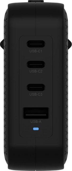 Karikues udhëtimi Hyper HyperJuice 100W, 3x USB C, 1x USB A, i zi