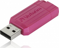 USB Verbatim Pinstripe, 128GB, USB 2.0, rozë