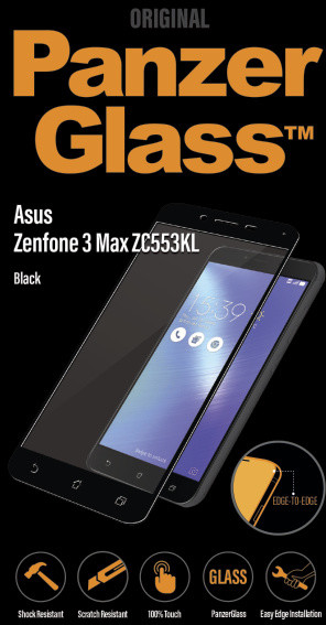 Заштитно стакло PanzerGlass Edge-to-Edge за Asus Zenfone 3 Max, црна боја