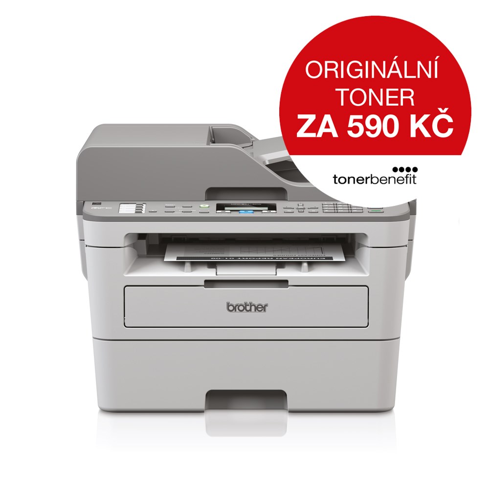 Printer multifunksional Brother MFC-B7715DW Toner Benefit, lazer mono, WiFi, gri