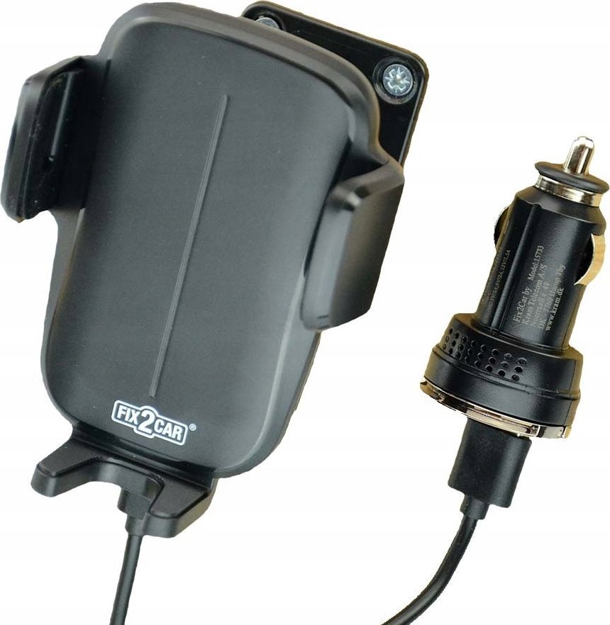 Karikues pa tel për makinë Kram Fix2Car, 15W, 61–86mm, i zi