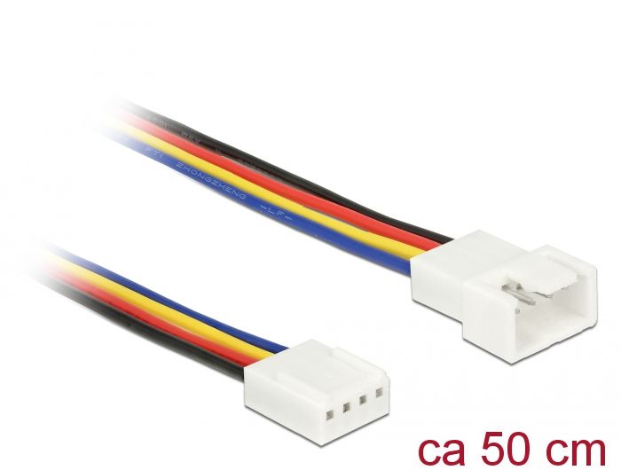 Kabllo Delock 4-pin në 4-pin, 0.5m, shumëngjyrëshe