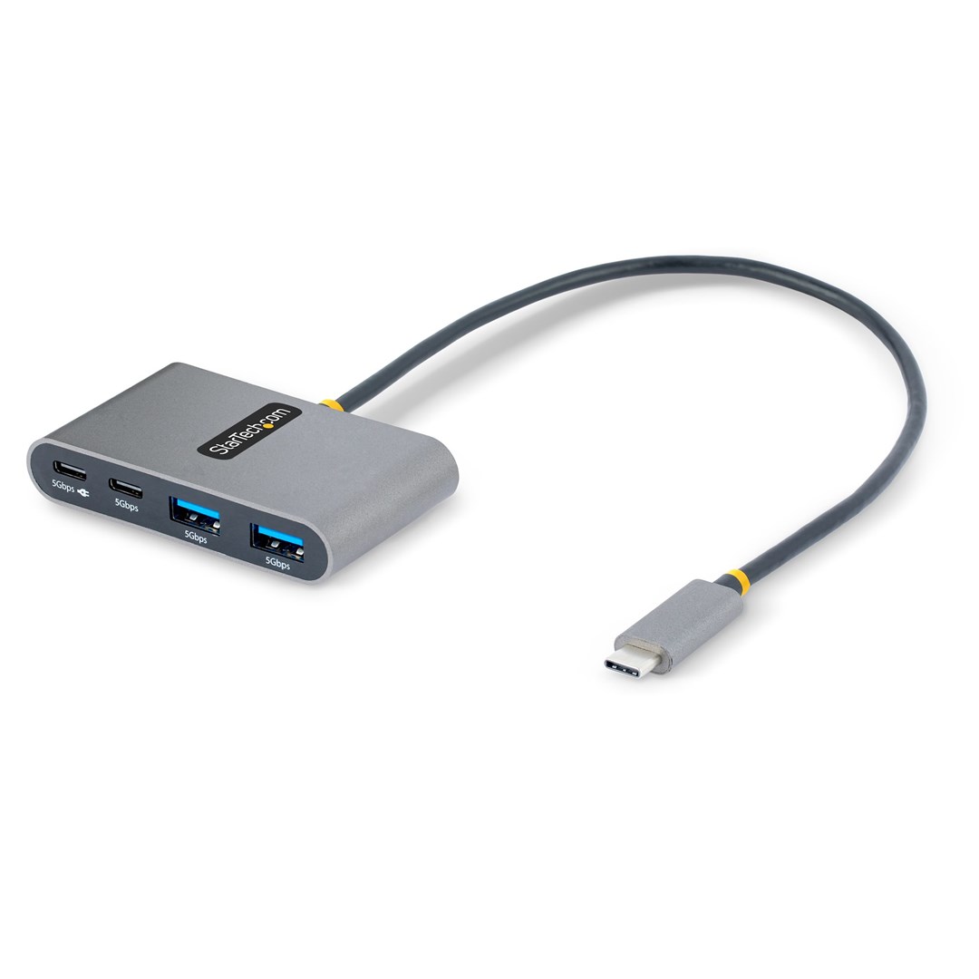 Qendër USB StarTech.com USB 3.2 Gen 1, USB-C, 4 porte, e hirtë hapësinore