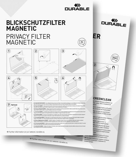 Filter privatësie DURABLE 514657, 15.6", magnetik, antracit